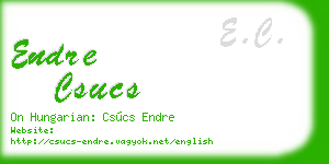 endre csucs business card