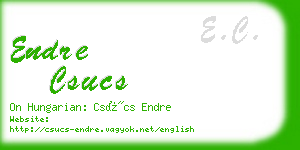 endre csucs business card